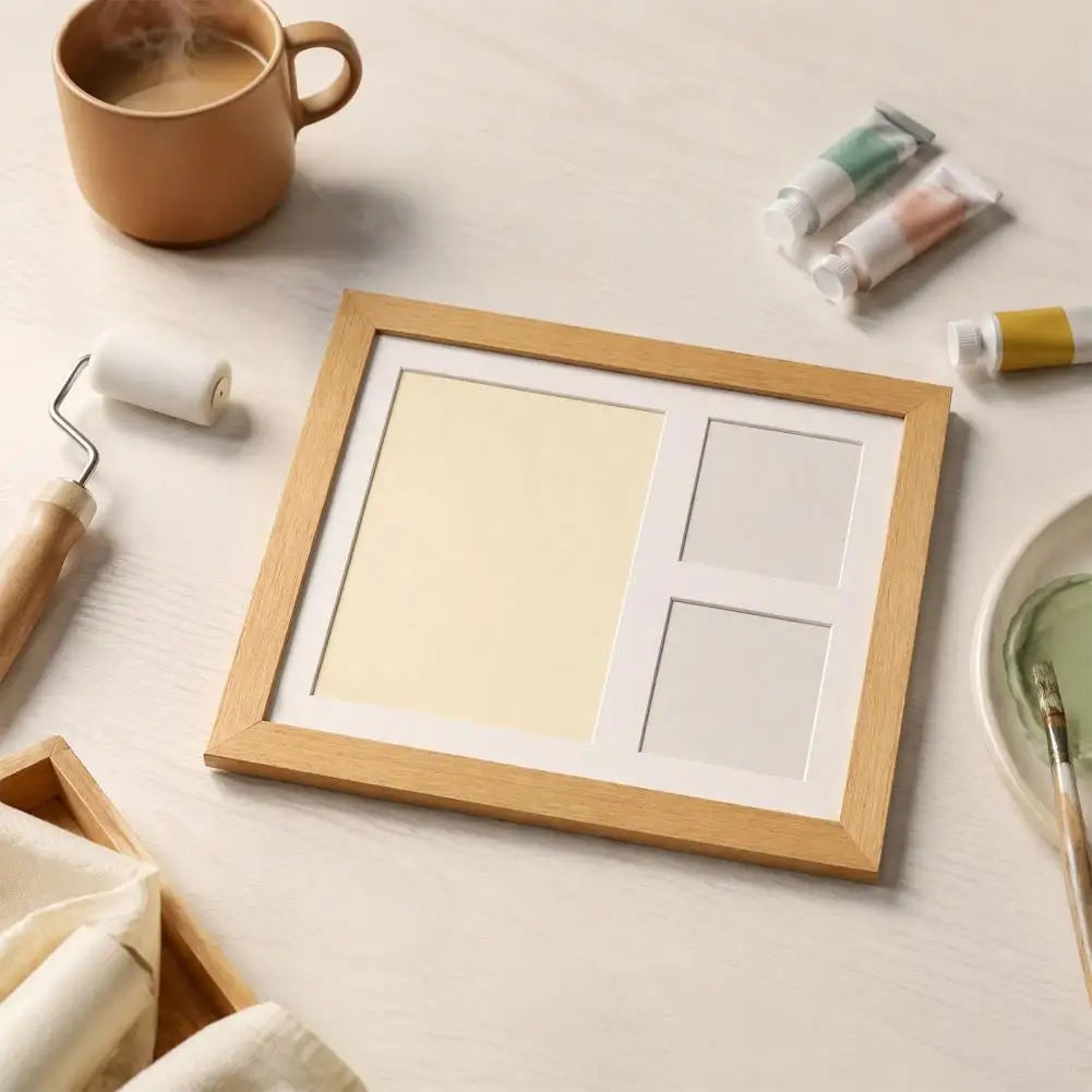 Kit completo con marco de madera y pinturas